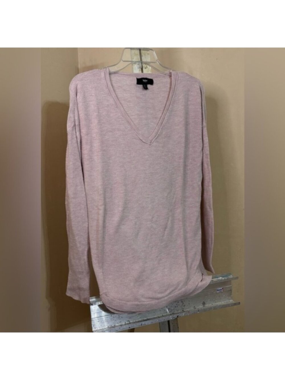 Mossimo Pink V-Neck Sweater Sz L